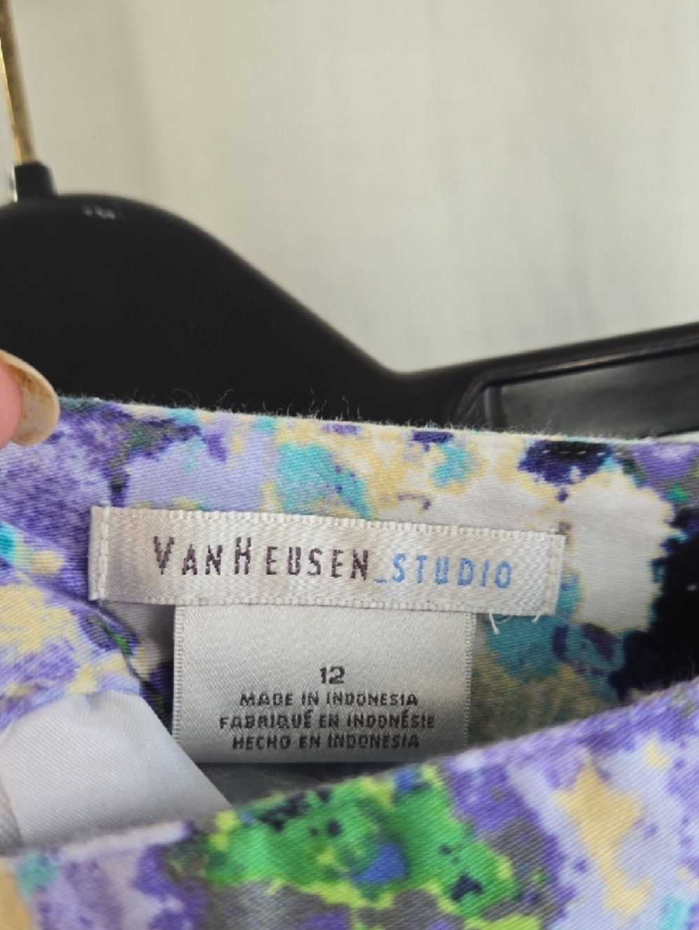 Van Heusen Floral Mini Skirt in Purple, Green and Cream - Picture 3 of 7